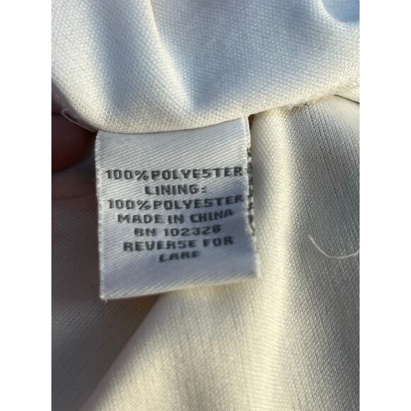 Y2K Dressbarn Blouse 2X Abstract Chiffon Ruffle Collar 3/4 Ruffle Sleeve - Picture 7 of 7